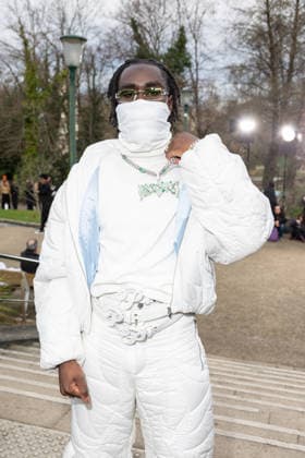 Kerchak au défilé 3 Paradis Collection Prêt à Porter Mode Masculine Automne Hiver 2026 2027 lors de la Fashion Week de Paris PFW , le 21 Janvier 2026 Jeremy MELLOUL Bestimage Celebrities at 3 Paradis Fashion Show Menswear Collection Fall Winter 2026 2027 during Paris Fashion Week on 21th January 2026 Paris France  Copyright: xJeremyxMelloulx xBestimagexJeremyxMelloulx xBestimagex