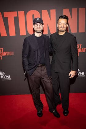 BVMI Artist Celebration Night Giovanni Zarrella und Mark Forster Der Bundesverband Musikindustrie zur Artist Celebration Night ein einem Abend, an dem die Branche zusammenkommt und die Vielfalt und Kraft der Musik gefeiert wird. Rund 300 Gäste zum Dinner sowie weitere 300 Gäste zur Aftershow-Party werden in der Stadion Berlin erwartet. Copyright: xEventpressxFuhrx