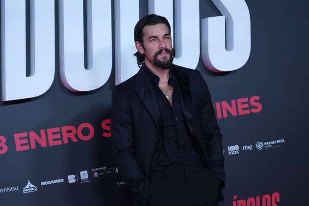 Mario Casas attends the Idolos premiere at Kinepolis Cinema . January 21, 2026 in Madrid, Spain. (202601211498)