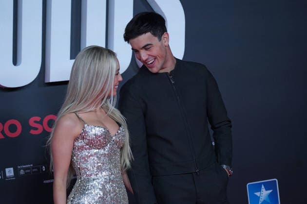 Ana Mena and Oscar Casas attend the Idolos premiere at Kinepolis Cinema . January 21, 2026 in Madrid, Spain. (20260121851)