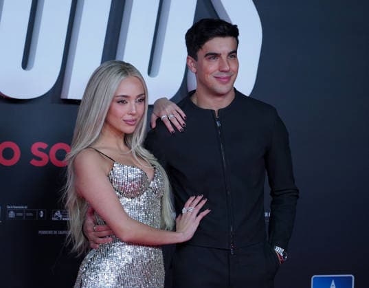 Ana Mena and Oscar Casas attend the Idolos premiere at Kinepolis Cinema . January 21, 2026 in Madrid, Spain. (20260121871)