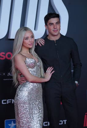 Ana Mena and Oscar Casas attend the Idolos premiere at Kinepolis Cinema . January 21, 2026 in Madrid, Spain. (20260121874)