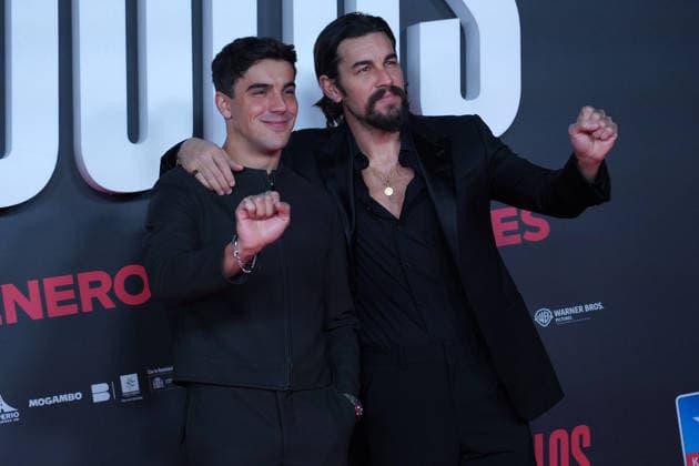 Oscar Casas and Mario Casas attend the Idolos premiere at Kinepolis Cinema . January 21, 2026 in Madrid, Spain. (202601211636)