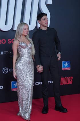 Ana Mena and Oscar Casas attend the Idolos premiere at Kinepolis Cinema . January 21, 2026 in Madrid, Spain. (20260121843)