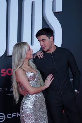 Ana Mena and Oscar Casas attend the Idolos premiere at Kinepolis Cinema . January 21, 2026 in Madrid, Spain. (20260121891)