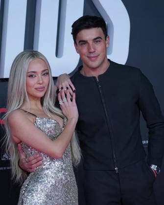 Ana Mena and Oscar Casas attend the Idolos premiere at Kinepolis Cinema . January 21, 2026 in Madrid, Spain. (20260121916)
