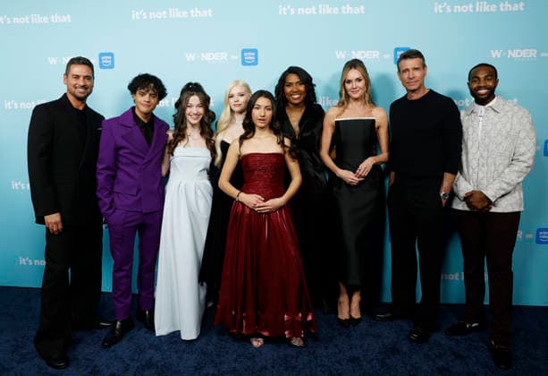 J.R. Ramirez, Caleb Baumann, Cassidy Paul, Leven Miranda, Liv Lindell, Marissa Chanel Hampton, Erinn Hayes, Scott Foley, and Moses Jones arrive on the red carpet for the premiere of It s Not Like That, produced by Wonder Project for Prime Video at Metrograph on Wednesday, January 21, 2026 in New York City. NYP20260121107 JOHNxANGELILLO