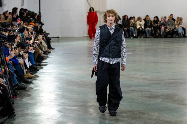 PFW - Walter Van Beirendonck Runway Model walks the runway during the Walter Van Beirendonck Menswear Fall Winter 2026-2027 show as part of Paris Fashion Week on January 21, 2026 in Paris, France. Photo by Jana Call me J ABACAPRESS.COM Paris Ile de France France  Copyright: xJanaxCallxmexJ ABACAx