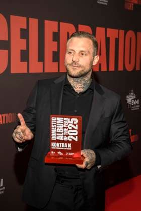 abb: Kontra K (Maximilian Diehn) , Preistraeger Domestic Album of the Year zu Gast bei der Artist Celebration Night im Station Berlin am 21.01.2026 in Berlin Berlin Deutschland