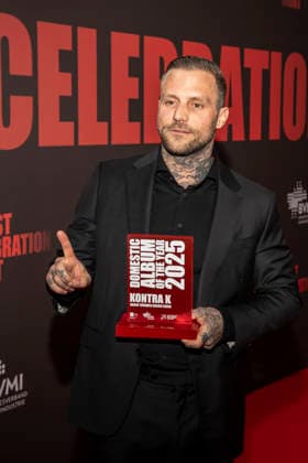 abb: Kontra K (Maximilian Diehn) , Preistraeger Domestic Album of the Year zu Gast bei der Artist Celebration Night im Station Berlin am 21.01.2026 in Berlin Berlin Deutschland