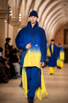 PFW - Issey Miyake Runway A model wears a creation as part of the Issey Miyake Fall Winter 2026-2027 Men s collection presented in Paris, Thursday, Jan. 22, 2026. Photo by Eliot Blondet ABACAPRESS.COM Paris France France  Copyright: xBlondetxEliot ABACAx