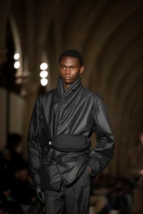 PFW - Issey Miyake Runway A model wears a creation as part of the Issey Miyake Fall Winter 2026-2027 Men s collection presented in Paris, Thursday, Jan. 22, 2026. Photo by Eliot Blondet ABACAPRESS.COM Paris France France  Copyright: xBlondetxEliot ABACAx