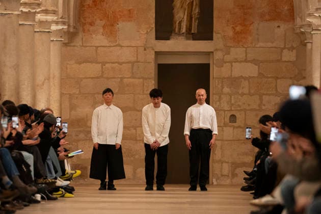 PFW - Issey Miyake Runway A model wears a creation as part of the Issey Miyake Fall Winter 2026-2027 Men s collection presented in Paris, Thursday, Jan. 22, 2026. Photo by Eliot Blondet ABACAPRESS.COM Paris France France  Copyright: xBlondetxEliot ABACAx