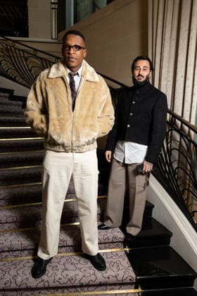 Cameron Woki, Taylor Chiche au défilé Drôle de Monsieur Collection Prêt à Porter Mode Masculine Automne Hiver 2026 2027 lors de la Fashion Week de Paris PFW , le 22 janvier 2026 Jeremy Melloul Bestimage Photocall Drole de Monsieur Fashion Show Menswear Collection Fall Winter 2026 2027 during Paris Fashion Week on January 22, 2026 Paris France  Copyright: xJeremyxMelloulx xBestimagexJeremyxMelloulx xBestimagex