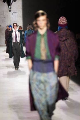 Dries Van Noten - Runway - Paris Fashion Week - Menswear Fall Winter 2026-2027 Models present creations by Dries Van Noten for the Menswear Ready-to-wear Fall-Winter 2026 2027 collection as part of the Men Paris Fashion Week in Paris on January 22, 2026. Photo by Alexis Jumeau ABACAPRESS.COM Paris France  Copyright: xJumeauxAlexis ABACAx