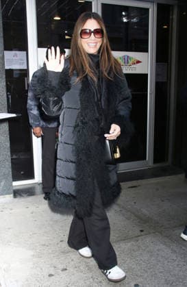 NEW YORK, NY - JANUARY 22: Daisy Fuentes seen exiting talk show, Sherri on January 22, 2026 in New York City. Copyright: xRWx