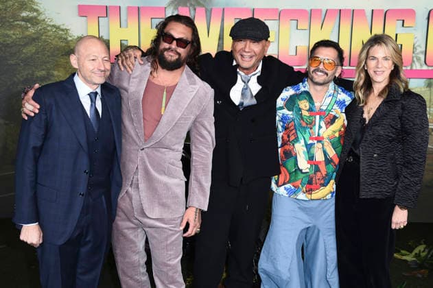 Jeff Fierson, Jason Momoa, Dave Bautista, Angel Manuel Soto und Lynn Harris beim Special Screening des Amazon Prime Video-Films The Wrecking Crew im Cineworld Leicester Square. London, 22.01.2026