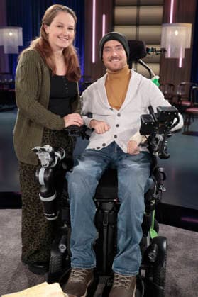 Annika Groß und Stefan Groß bei der Aufzeichnung der WDR-Talkshow Kölner Treff im WDR Studio BS 3. Köln, 22.01.2026
