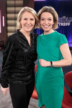 Susan Link und Anna Planken bei der Aufzeichnung der WDR-Talkshow Kölner Treff im WDR Studio BS 3. Köln, 22.01.2026