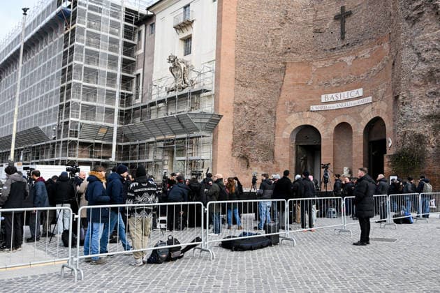 Rome, Death of Valentino Garavani - Funeral in the Basilica of Santa Maria degli Angeli e dei Martiri - In the photo: preparations  Copyright: xMaurizioxD Avanzox xipa-agency.netx xD AngeloxD AvanzoxLandix IPA_Agency_IPA70447454