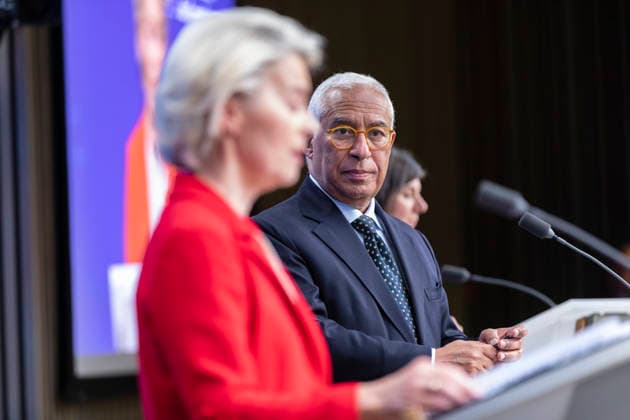 Ursula Von der Leyen (left) and António Costa (right). The President of the European Commission and the President of the European Council held a press conference at the conclusion of the extraordinary summit in the Belgian capital. - 23 01 2026 - Belgium Brussels Brussels -  NicolasxLandemardx xLexPictorium LePictorium_0323622
