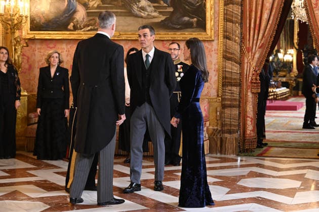 The King and Queen receive the Diplomatic Corps accredited in Spain King Felipe, the President of the Government, Pedro Sánchez, and Queen Letizia during the annual reception for the Diplomatic Corps accredited in Spain on the occasion of the new year, at the Royal Palace, on January 23, 2026, in Madrid Spain The Diplomatic Corps of Spain is composed of 126 Embassies resident in our country and almost 800 Consulates, 153 career and more than 600 honorary ones PALACIO REALEZA DIPLOMÁTICOS José Madrid Madrid Madrid Espana  Copyright: xJosÃ xOlivax 7238509