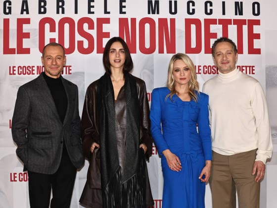 Rome, Palazzo Naiadi, photocall for the film Things Left Unsaid. Pictured: Gabriele Muccino, Stefano Accorsi, Miriam Leone, Carolina Crescentini, and Claudio Santamaria.  Copyright: xMarcoxProvvisionatox xipa-agency.netx xMarcoxProvvisionatox IPA_Agency_IPA70456092