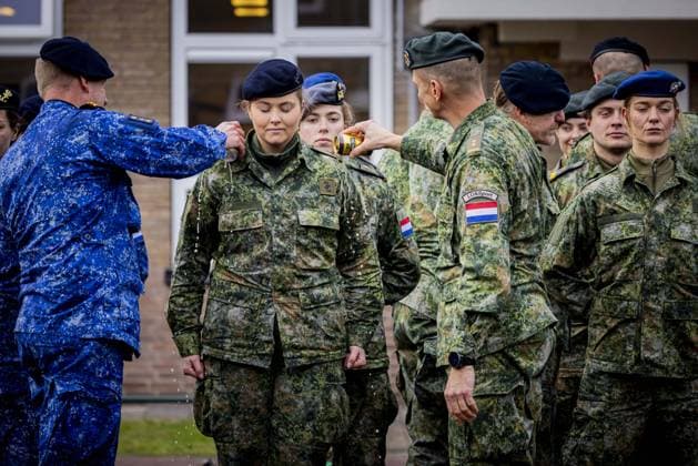 Princess Amalia promoted to corporal, Ermelo, The Netherlands Princess Amalia has completed General Military Training (AMO) and has been promoted to corporal. The AMO is part of the program she is following at Defensity College. Now that she has completed the AMO, the Princess of Orange will wear a military uniform when working for the Ministry of Defence. She will continue her training and is currently working as a student employee at the Defence Staff. Ermelo, January 23, 2026, Defensity College. Photo by Bruno Press ABACAPRESS.COM Ermelo Netherlands  Copyright: xBrunoxPress ABACAx