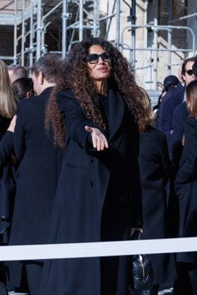 Foto IPP - Emanuela Vertolli Gruppo Editoriale LiveMedia Rome 23 01 2026 Nella foto: Afef Jnifen attends the Valentino Garavani s funeral on January 23rd., 2026 at Basilica S.Maria degli Angeli e dei Martiri, Rome, Italy Italy Photo Press - World Copyright
