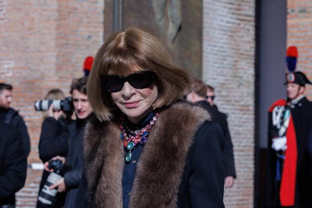 Foto IPP - Emanuela Vertolli Gruppo Editoriale LiveMedia Rome 23 01 2026 Nella foto: Anna Wintour attends the Valentino Garavani s funeral on January 23rd., 2026 at Basilica S.Maria degli Angeli e dei Martiri, Rome, Italy Italy Photo Press - World Copyright