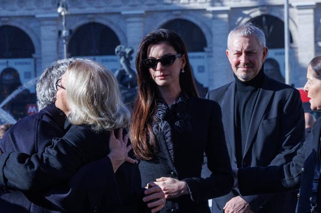 Foto IPP - Emanuela Vertolli Gruppo Editoriale LiveMedia Rome 23 01 2026 Nella foto: Anne Hathaway arrives at Valentino Garavani s funeral on January 23rd., 2026 at Basilica S.Maria degli Angeli e dei Martiri, Rome, Italy Italy Photo Press - World Copyright