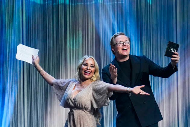 Vixen Awards 2025 Oslo, Norge 20260123. Linni Meister og Vidar AndrÃ Mohaugen under utdelingen av Vixen Awards 2025 pa Radisson Blu Plaza Hotel i Oslo fredag. Foto: Fredrik Varfjell NTB Oslo Norge 3zsB4F6GT9k EDITORIAL USE ONLY Ref:_ENT3zsB4F6GT9k.jpg Copyright: xFredrikxVarfjellx xNTBx