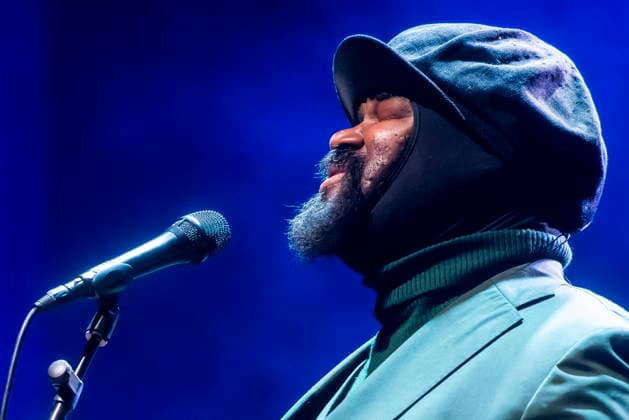 Croatia, Zagreb, 230126. Trg Stjepana Radica. Gregory Porter and the Zagreb Philharmonic Orchestra, as part of the 17th JazzZg festival, held a concert at the Vatroslav Lisinski Concert Hall. In the photo: Gregory Porter. Photo: Darko Tomas CROPIX Copyright: xxDarkoxTomasx porter36-230126