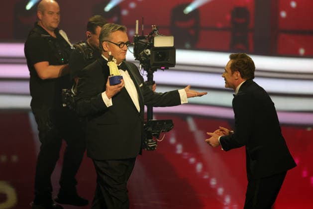 Bayerischer Filmpreis 2025 Michael Bully Herbig und Hape Kerkeling. Verleihung des 47. Bayerischen Filmpreises am 23.01.2026 im Prinzregententheater in München. Bayern, Deutschland. Der Bayerische Filmpreis wird seit 1979 von der Bayerischen Staatsregierung verliehen, um die Bedeutung des Kinofilms als Kulturgut herauszustellen.