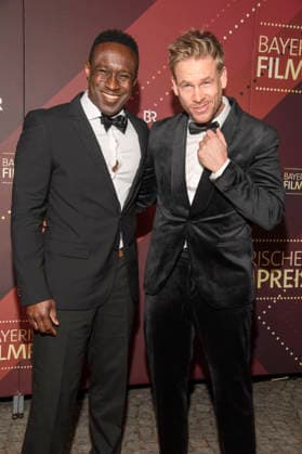 Jerry Kwarteng und Frederic Heidorn bei der Verleihung des 47. Bayerischen Filmpreises 2025 im Prinzregententheater. München, 23.01.2026