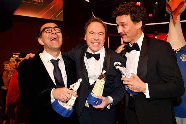 Award winners Fatih AkÄ±n, Michael Herbig and Florian David Fitz pose on stage at the Bavarian Film Awards 2026 at Prinzregententheater on January 23, 2026 in Munich, Germany 47th Bavarian Film Awards Bayerischer Filmpreis in Munich, Germany *** Award winners Fatih AkÄ±n, Michael Herbig and Florian David Fitz pose on stage at the Bavarian Film Awards 2026 at Prinzregententheater on January 23, 2026 in Munich, Germany 47th Bavarian Film Awards Bayerischer Filmpreis in Munich, Germany