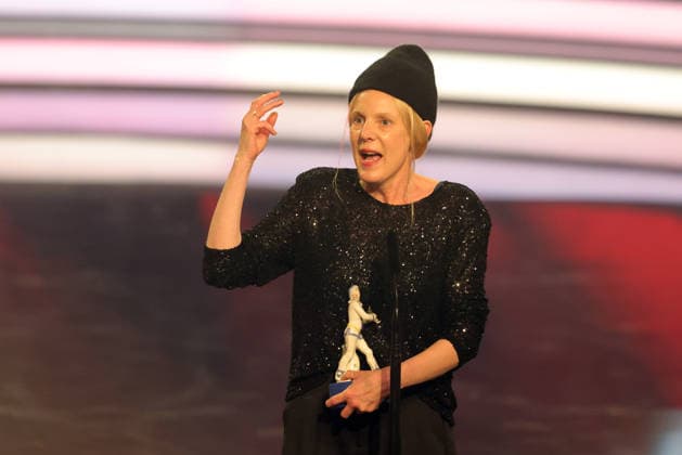 Bayerischer Filmpreis 2025 Julia Lemke bei ihrer Dankesrede für ihren Preis in der Kategorie Bester Kinderfilm (Zirkuskind). Verleihung des 47. Bayerischen Filmpreises am 23.01.2026 im Prinzregententheater in München. Bayern, Deutschland. Der Bayerische Filmpreis wird seit 1979 von der Bayerischen Staatsregierung verliehen, um die Bedeutung des Kinofilms als Kulturgut herauszustellen.
