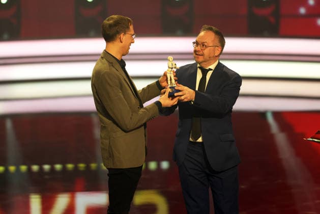 Bayerischer Filmpreis 2025 Daniel Abma gewinnt den Preis in der Kategorie Bester Dokumentarfilm. Verleihung des 47. Bayerischen Filmpreises am 23.01.2026 im Prinzregententheater in München. Bayern, Deutschland. Der Bayerische Filmpreis wird seit 1979 von der Bayerischen Staatsregierung verliehen, um die Bedeutung des Kinofilms als Kulturgut herauszustellen.