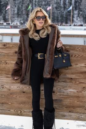 St Moritz, The Netherlands, 2026-01-24 12:31:54 January 24, 2026, St. Moritz, CH. Snow Polo World Cup St. Moritz 2026 day 2. Photo: NL Beeld David Heukers. Pictured: Sylvie Meis Credit: NL Beeld Heukers Media  Copyright: xx x