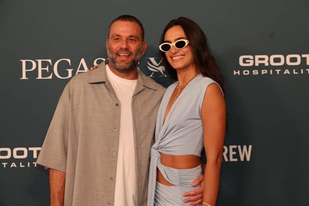 HALLANDALE, FLORIDA - JANUARY 24: David Grutman and Isabela Grutman attends the Pegasus World Cup at Gulfstream Park on January 24, 2026 in Hallandale, Florida. People: David Grutman and Isabela Grutman Copyright: xhoome.com MediaPunchx