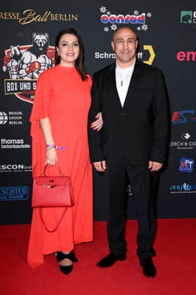 Arthur Abraham mit Ehefrau Lusya Hovhannisyan beim Presseball Berlin 2026 im JW Marriott Hotel. Berlin, 24.01.2026