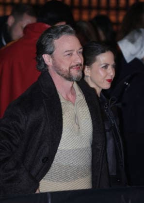 Hermes menswear ready to wear Fall Winter 2026 fashion show at Paris Fashion Week Defile pret a porter homme Automne Hiver 2026 de Hermes pendant la semaine de la mode a Paris James McAvoy et sa femme Lisa Liberati 452478 2026 01 24 Paris France  Copyright: xJasminexAissaouix xStarfacex STAR_452478_004