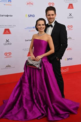 Darya Birnstiel (Schauspielerin) mit Ehemann Philip Birnstiel (Schauspieler). 50.Deutscher Filmball, Roter Teppich,Red Carpet, am 24.01.2026 im H o t e l B a y e r i s c h e r H o f, M u e n c h e n.