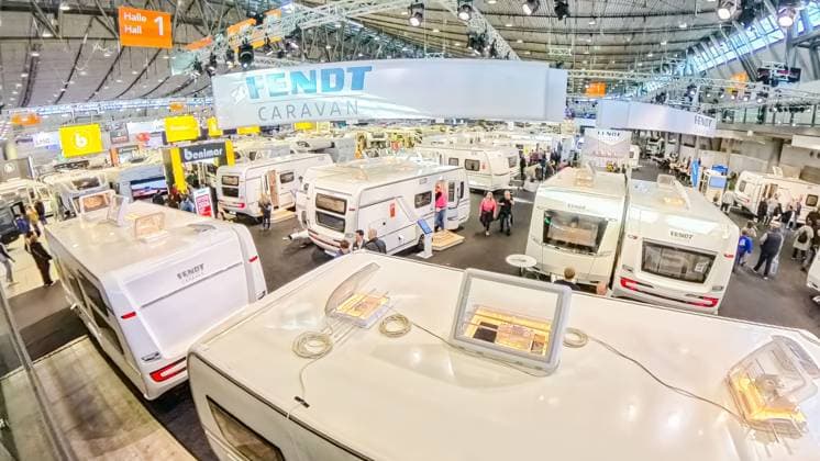 Das Wochenende auf der CMT Stuttgart: Ein Rundgang aus der Vogelperspektive Auf dem Bild: Der Messestand von Fendt Caravan. 25.01.2026: Von oben entfaltet sich das bunte Treiben der Messe – klare Linien, volle Hallen und die ganze Vielfalt von Reisen, Caravaning und Freizeit in einem Blick. Foto: KS-Images.de Karsten Schmalz Landesmesse,Stuttgart, 0.00000° N , 0.00000° E Baden-Württemberg Germany