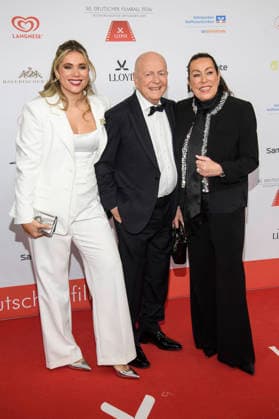 Mona Buckenmaier, Jürgen Buckenmaier und Martina Buckenmaier beim 50. Deutschen Filmball 2026 im Hotel Bayerischer Hof. München, 24.01.2026