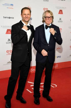 Philipp Hochmair und Helge Schneider beim 50. Deutschen Filmball 2026 im Hotel Bayerischer Hof. München, 24.01.2026