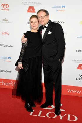 Rainer Bock mit Ehefrau Christina Scholz beim 50. Deutschen Filmball 2026 im Hotel Bayerischer Hof. München, 24.01.2026