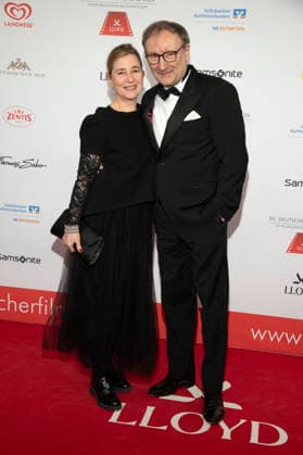 Rainer Bock mit Ehefrau Christina Scholz beim 50. Deutschen Filmball 2026 im Hotel Bayerischer Hof. München, 24.01.2026