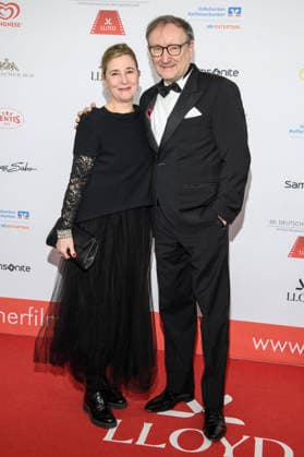 Rainer Bock mit Ehefrau Christina Scholz beim 50. Deutschen Filmball 2026 im Hotel Bayerischer Hof. München, 24.01.2026