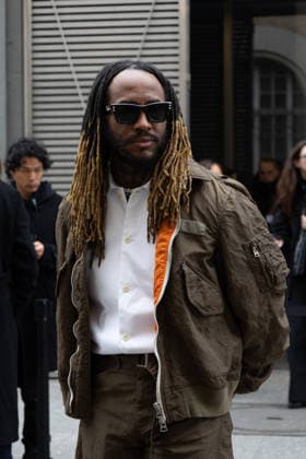 Thundercat Arrivées au défilé Sacai Collection Homme Prêt à Porter Automne Hiver 2026 2027 lors de la Fashion Week de Paris PFW le 25 janvier 2026 Shana Abitbol Bestimage Arriving at the Sacai Mens Ready to Wear Fall Winter 2026 2027 Collection show during Paris Fashion Week PFW on January 25, 2026 Paris France  Copyright: xShanaxAbitbolx xBestimagexShanaxAbitbolx xBestimagex